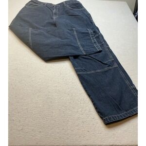 Brittania Carpenter Jeans Loose Fit Dark Wash Denim 38x30 Workwear NWT